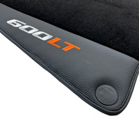 Black Floor Mats for McLaren 600 LT (2018-2020) With Leather - AutoWin