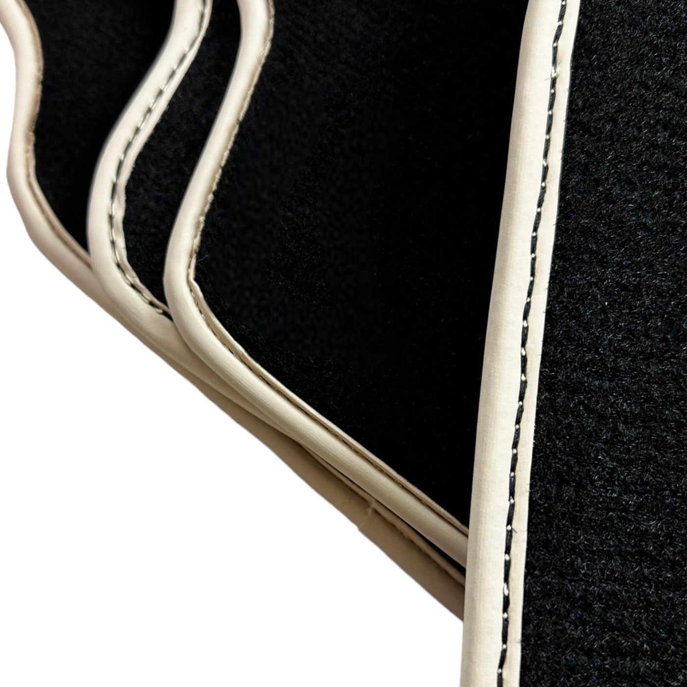 Black Floor Mats For Mercedes-Benz C Class W206 (2021-2023) Beige Trim - AutoWin
