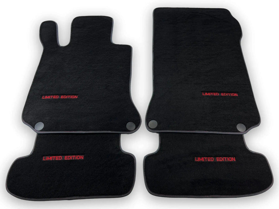 Black Floor Mats For Mercedes Benz E-Class A207 Convertible Facelift (2013-2017) | Limited Edition - AutoWin