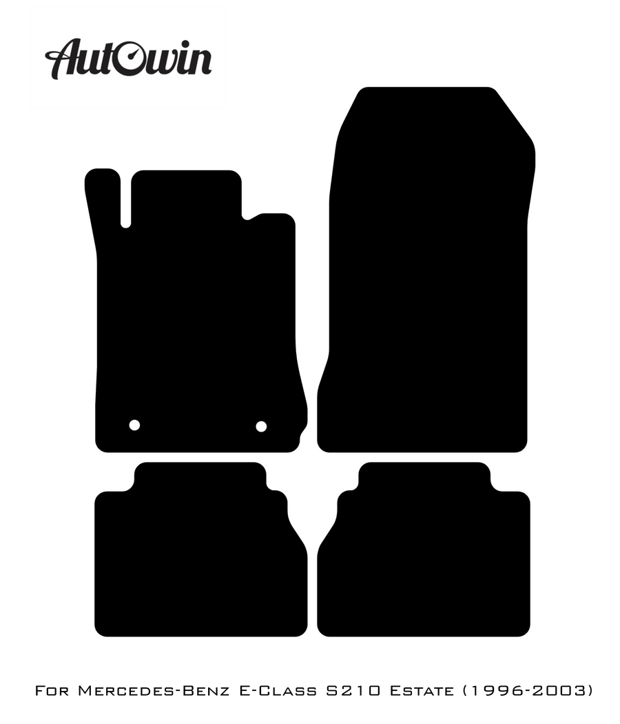 Black Floor Mats For Mercedes Benz E-Class S210 Estate (1996-2003) | Limited Edition - AutoWin