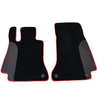 Black Floor Mats for Mercedes Benz E-Class W213 Sedan (2020-2023) Hybrid | Red Trim - AutoWin