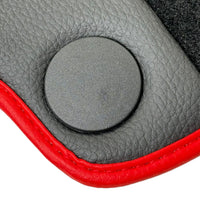 Black Floor Mats for Mercedes Benz E-Class W213 Sedan (2020-2023) Hybrid | Red Trim - AutoWin