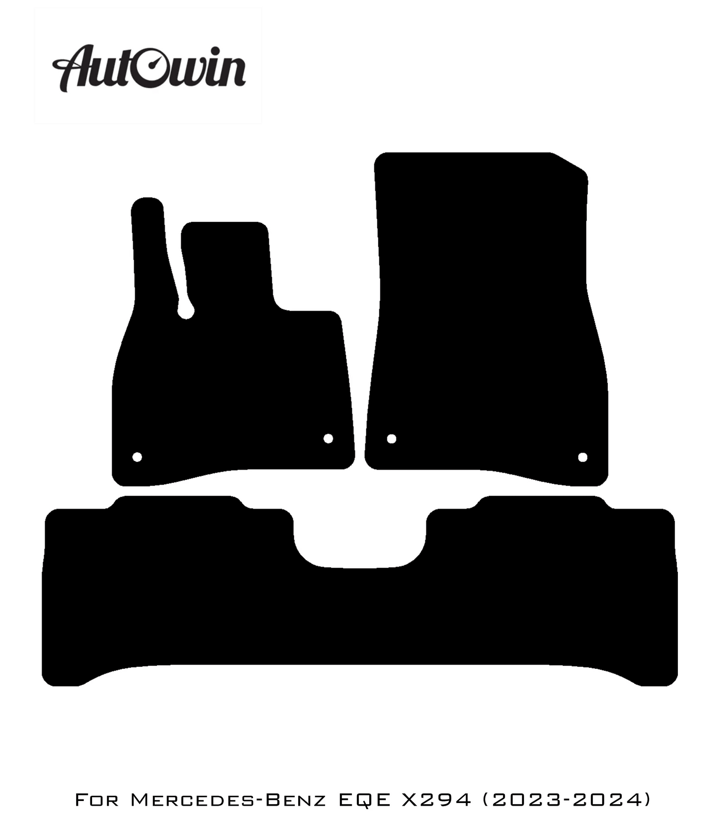 Black Floor Mats For Mercedes Benz EQE-Class X294 (2023-2024) | Limited Edition - AutoWin