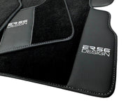 Black Floor Mats For Mercedes-Benz G Class W461 (1979-2008) With Leather Borders ER56 Design - AutoWin