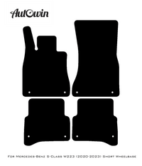 Black Floor Mats For Mercedes Benz S-Class W223 (2020-2023) Short Wheelbase | Limited Edition - AutoWin