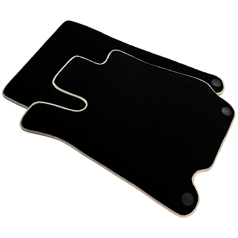 Black Floor Mats For Mercedes-Benz SL-Class R230 (2001-2012) Beige Trim - AutoWin