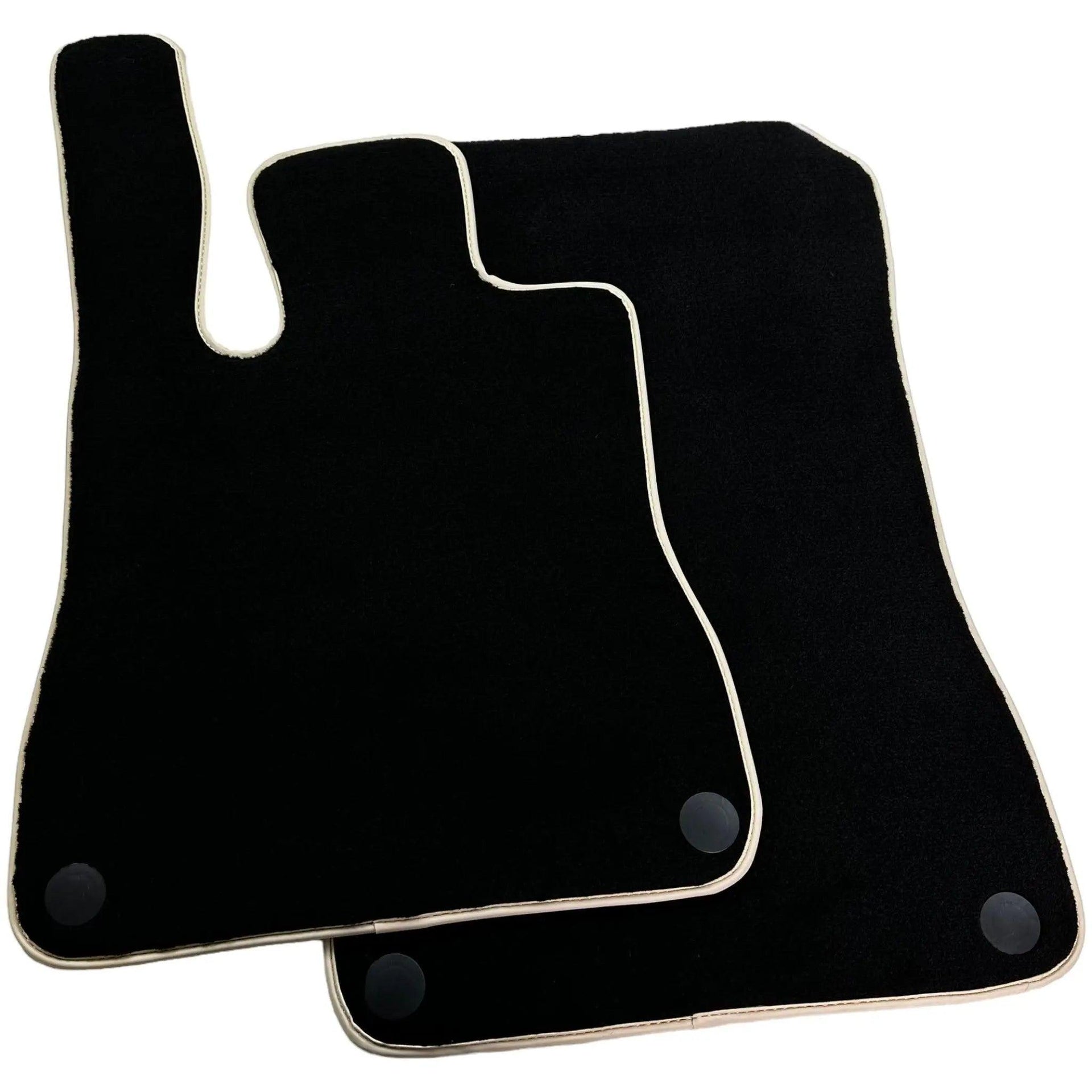 Black Floor Mats For Mercedes-Benz SLC-Class R172 (2016-2023) Beige Trim - AutoWin