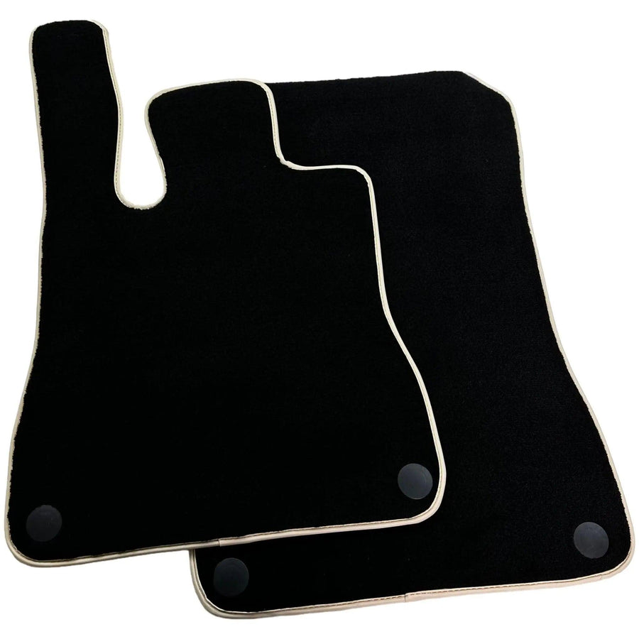Black Floor Mats For Mercedes-Benz SLC-Class R172 (2016-2023) Beige Trim - AutoWin