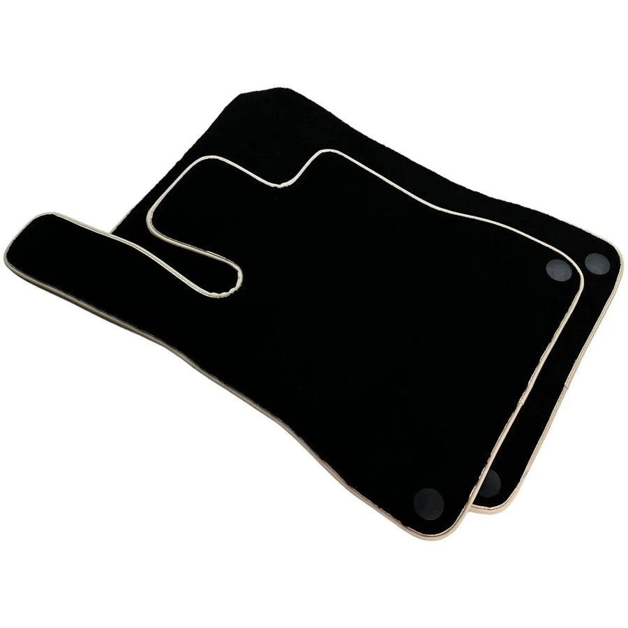 Black Floor Mats For Mercedes-Benz SLK-Class R170 (1998-2000) Beige Trim - AutoWin