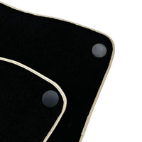 Black Floor Mats For Mercedes-Benz SLK-Class R170 (1998-2000) Beige Trim - AutoWin