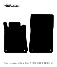 Black Floor Mats For Mercedes-Benz SLK-Class R170 (2000-2004) Beige Trim - AutoWin