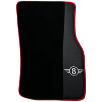 Black Floor Mats for Mini Clubman F54 (2015-2019) With Leather | Red Trim - AutoWin