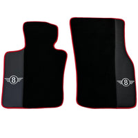 Black Floor Mats for Mini Clubman F54 (2019-2023) With Leather | Red Trim - AutoWin