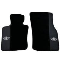 Black Floor Mats for Mini Cooper F56 (2013-2022) with Leather - AutoWin
