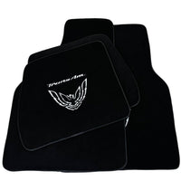 Black Floor Mats for Pontiac FireBird (1993-2002) with Trans Am Logo - AutoWin