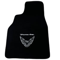Black Floor Mats for Pontiac FireBird (1993-2002) with Trans Am Logo - AutoWin