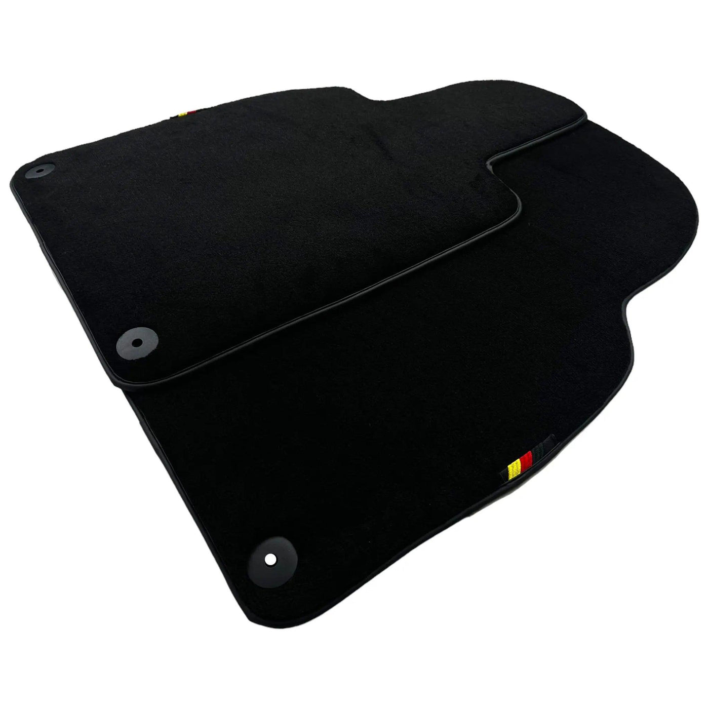 Black Floor Mats for Porsche 911 - 992 (2019-2024) with German Flag - AutoWin