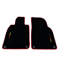 Black Floor Mats for Porsche 991 (2012-2019) with Red Trim - AutoWin