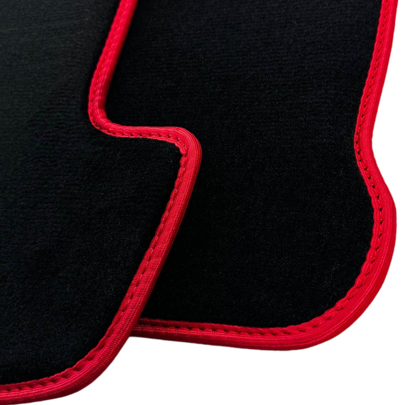 Black Floor Mats for Porsche 991 (2012-2019) with Red Trim - AutoWin