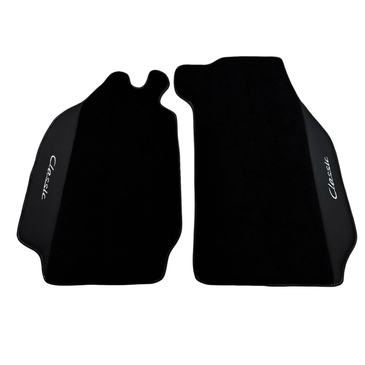 Black Floor Mats for Porsche Classic 911 (1963-1989) with Leather - AutoWin