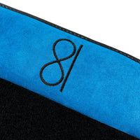 Black Floor Mats For Rolls Royce Black Badge Cullinan Blue Alcantara Leather - AutoWin