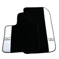 Black Floor Mats For Rolls Royce Black Badge Cullinan White Leather - AutoWin