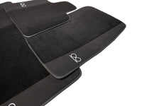 Black Floor Mats For Rolls Royce Black Badge Ghost Series II (2021-2024) Fluorescent Logo