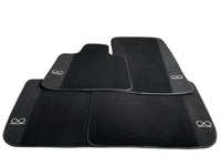 Black Floor Mats For Rolls Royce Black Badge Ghost Series II (2021-2024) Fluorescent Logo
