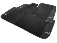 Black Floor Mats For Rolls Royce Black Badge Ghost Series II (2021-2024) Fluorescent Logo