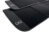 Black Floor Mats For Rolls Royce Black Badge Ghost Series II (2021-2024) Fluorescent Logo