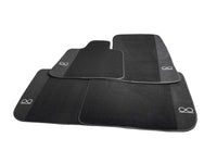 Black Floor Mats For Rolls Royce Black Badge Ghost Series II (2021-2024) Fluorescent Logo