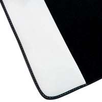 Black Floor Mats for Rolls Royce Dawn (2016-2023) with White Leather