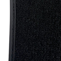 Black Floor Mats for Rolls Royce Dawn (2016-2023) with White Leather