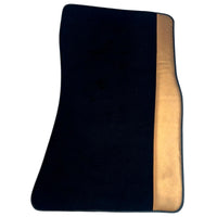 Black Floor Mats for Rolls Royce Ghost Series I (2010–2020) with Golden Leather