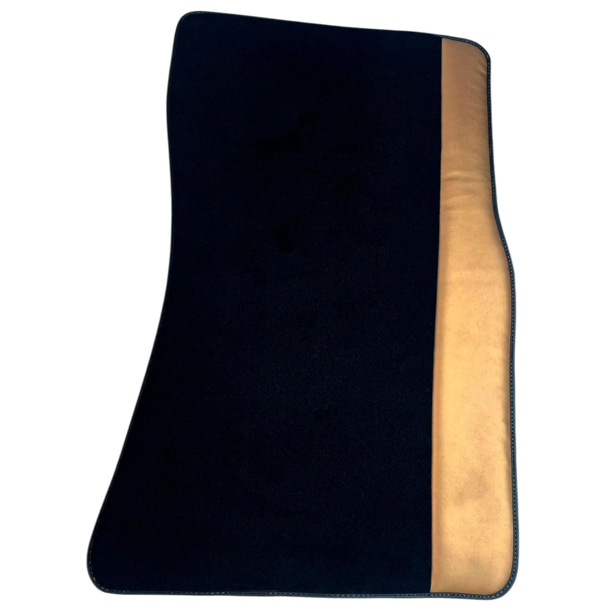 Black Floor Mats for Rolls Royce Phantom Drophead Coupe (2007-2016) with Golden Leather