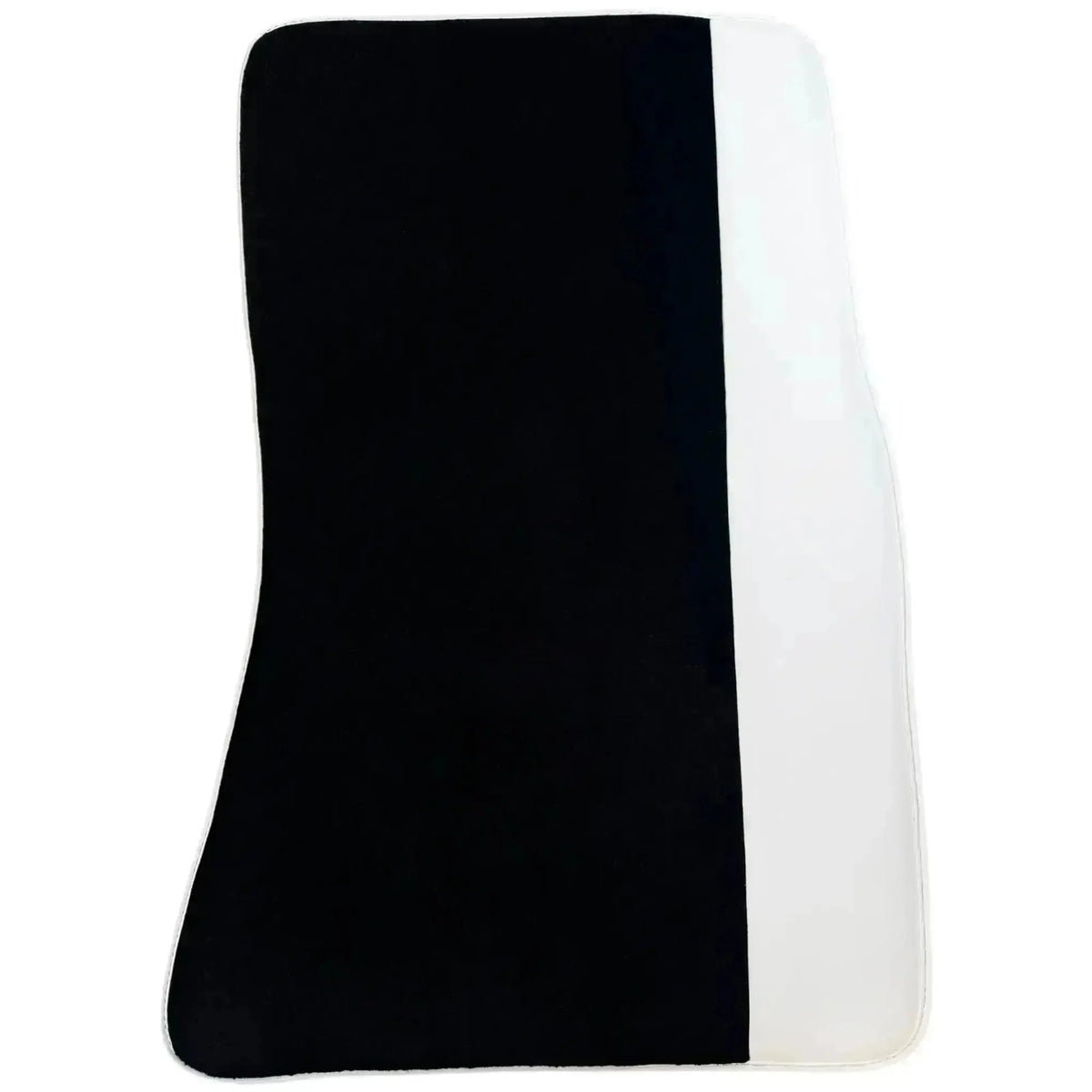 Black Floor Mats for Rolls Royce Phantom VIII 2017-2024 with White Leather | White Trim
