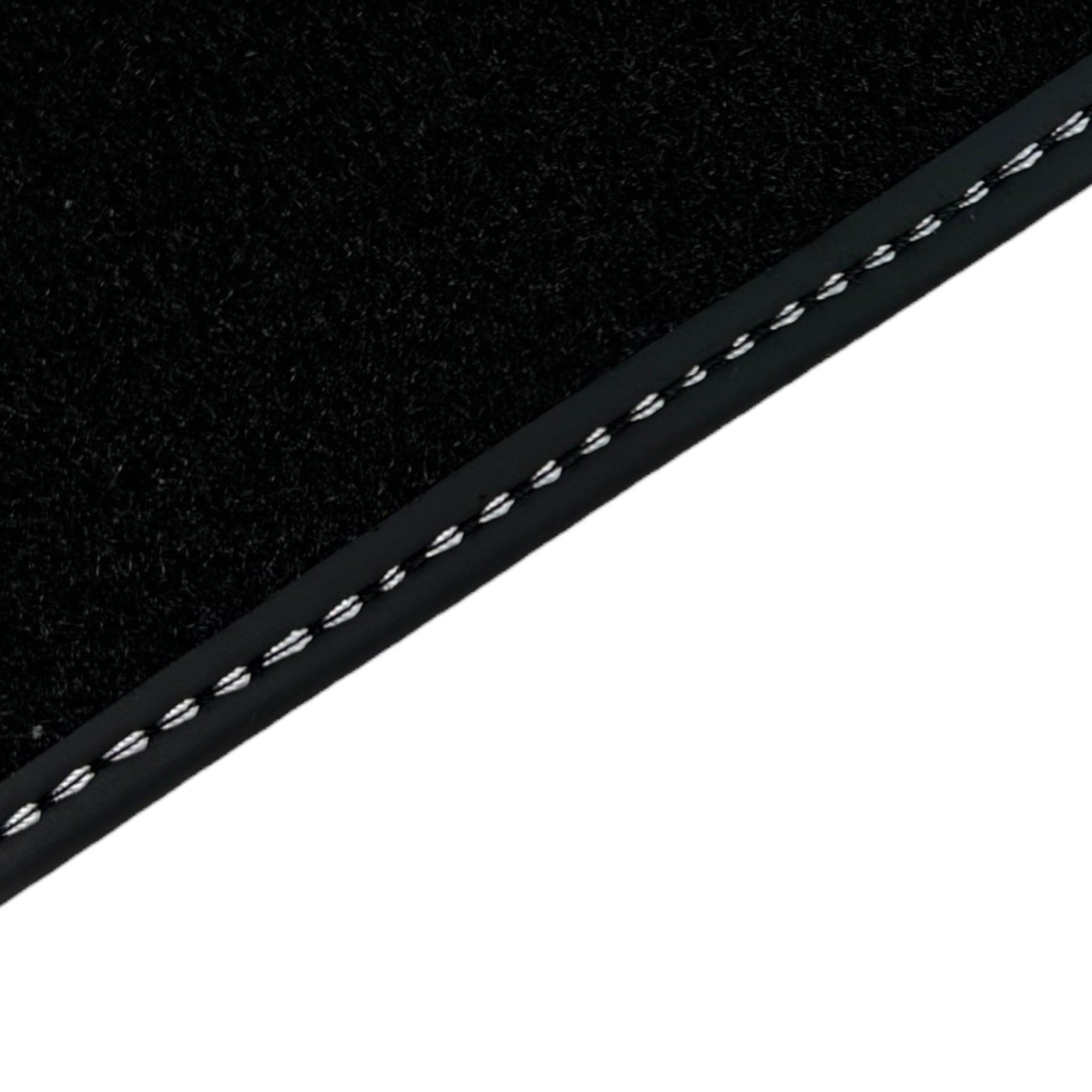 Black Floor Mats For Rolls Royce Spectre (2023-2024) White Leather - AutoWin