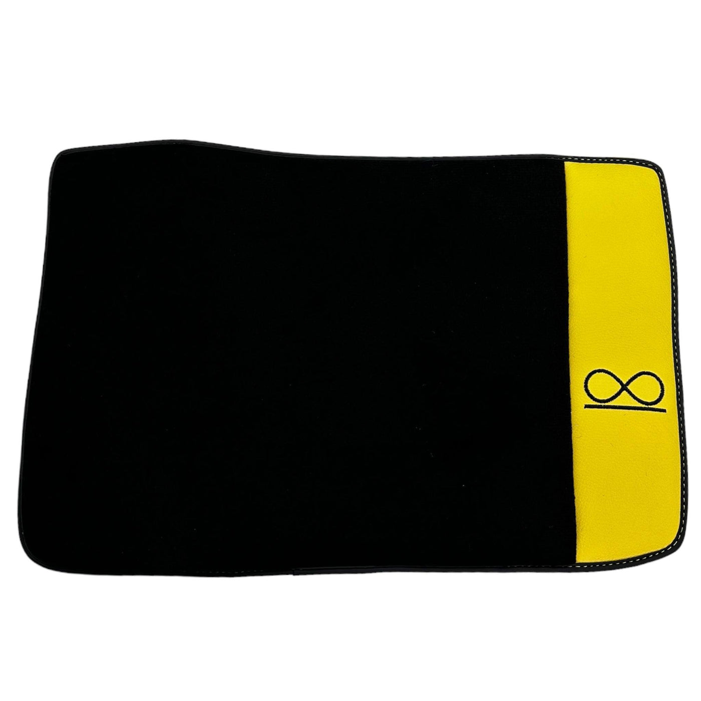 Black Floor Mats For Rolls Royce Spectre (2023-2024) Yellow Leather - AutoWin