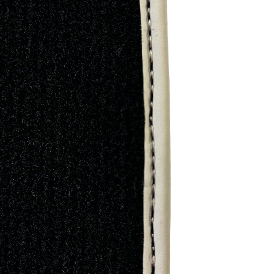 Black Floor Mats For Toyota Land Cruiser 150 (2009-2022) | Beige Trim - AutoWin