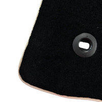 Black Floor Mats For Toyota Land Cruiser 150 (2009-2022) | Beige Trim - AutoWin
