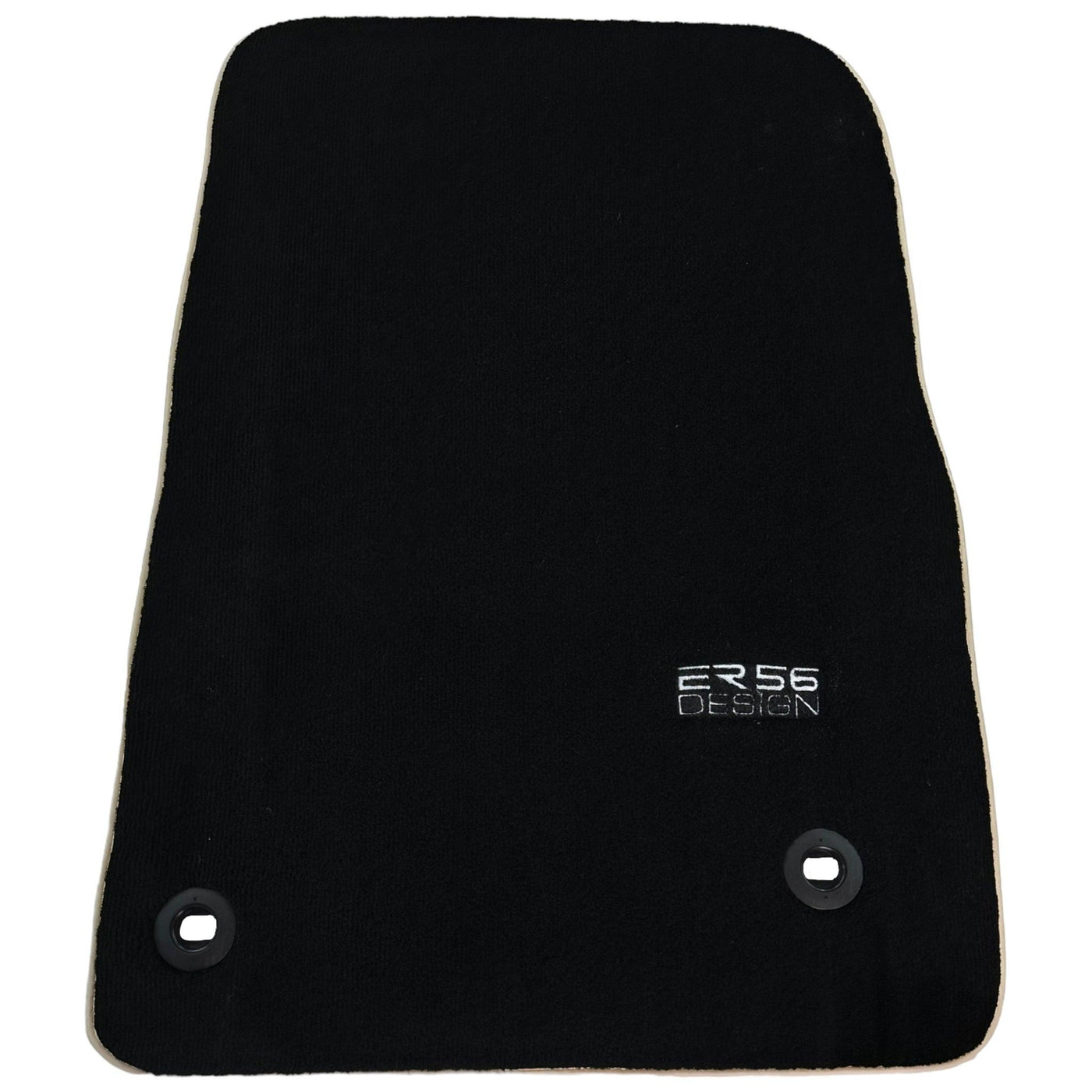 Black Floor Mats For Toyota Land Cruiser 200 (2008-2012) Beige Trim | ER56 Design - AutoWin