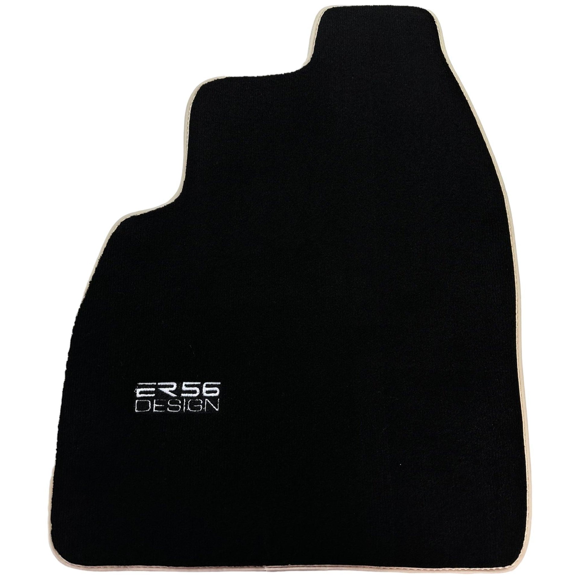 Black Floor Mats For Toyota Land Cruiser 80 (1985-1997) Beige Trim | ER56 Design - AutoWin