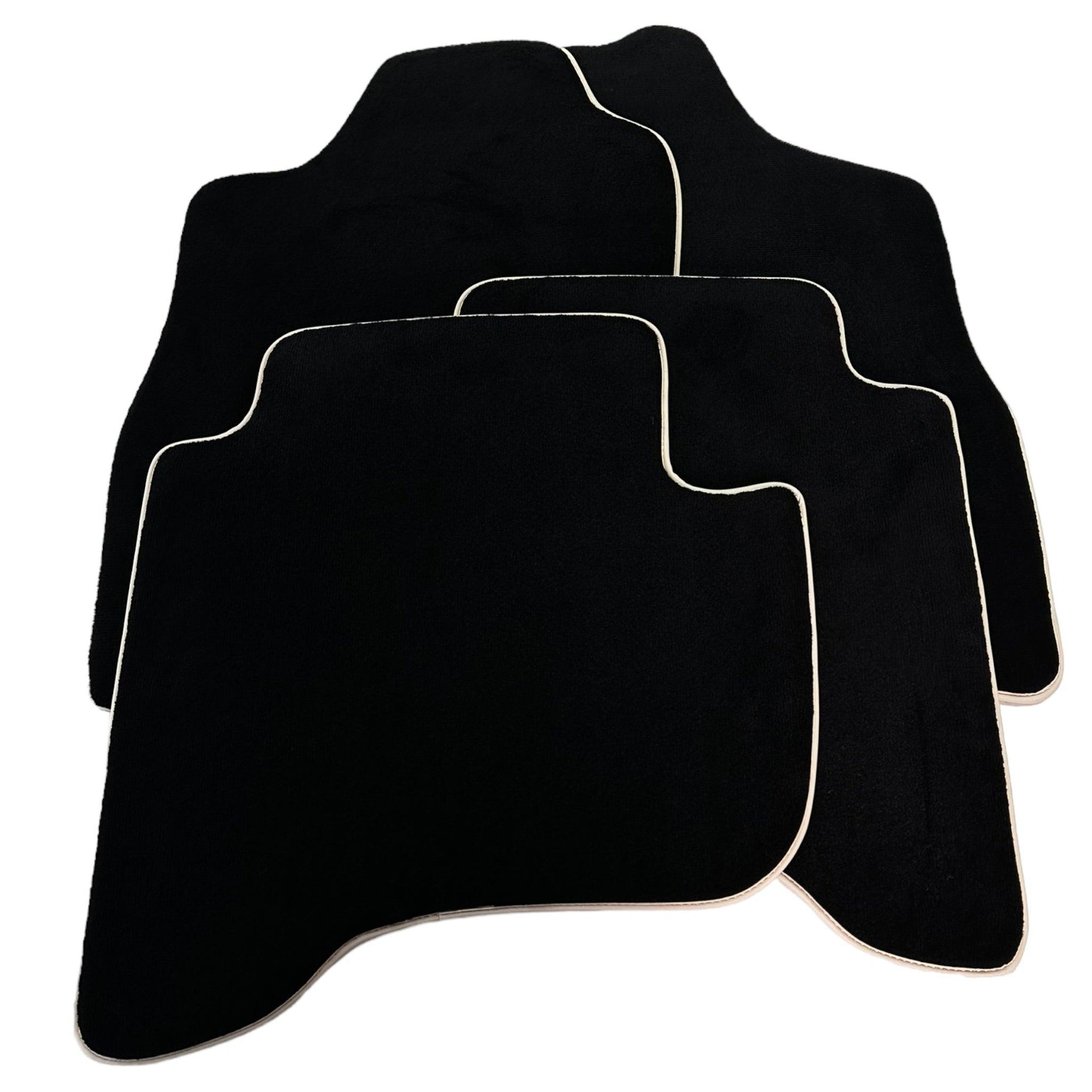 Black Floor Mats For Toyota Land Cruiser 90 (1997-2003) | Beige Trim - AutoWin