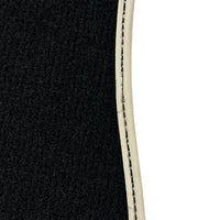 Black Floor Mats For Toyota Land Cruiser 90 (1997-2003) | Beige Trim - AutoWin