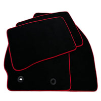 Black Floor Mats for Toyota Prius (2009-2012) with Red Trim - AutoWin