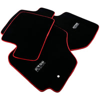 Black Floor Mats For Toyota RAV4 (2000-2003) ER56 Design with Red Trim - AutoWin
