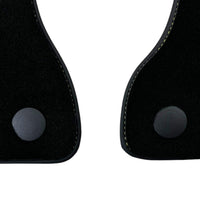 Black Floor Mats with Leather for Mercedes Benz E-Class W213 Sedan (2016-2020) - "Jet Fuel Only" - AutoWin