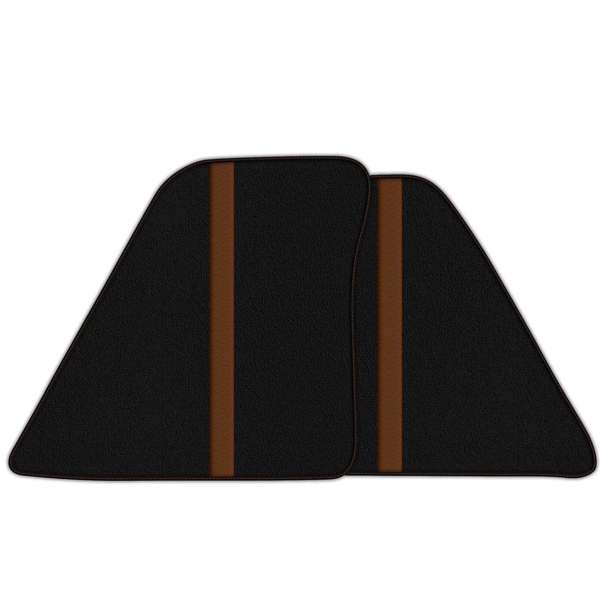 Black Floor Mats with Leather Line for Ferrari 296 GTS (2022-2027) - Various Colors