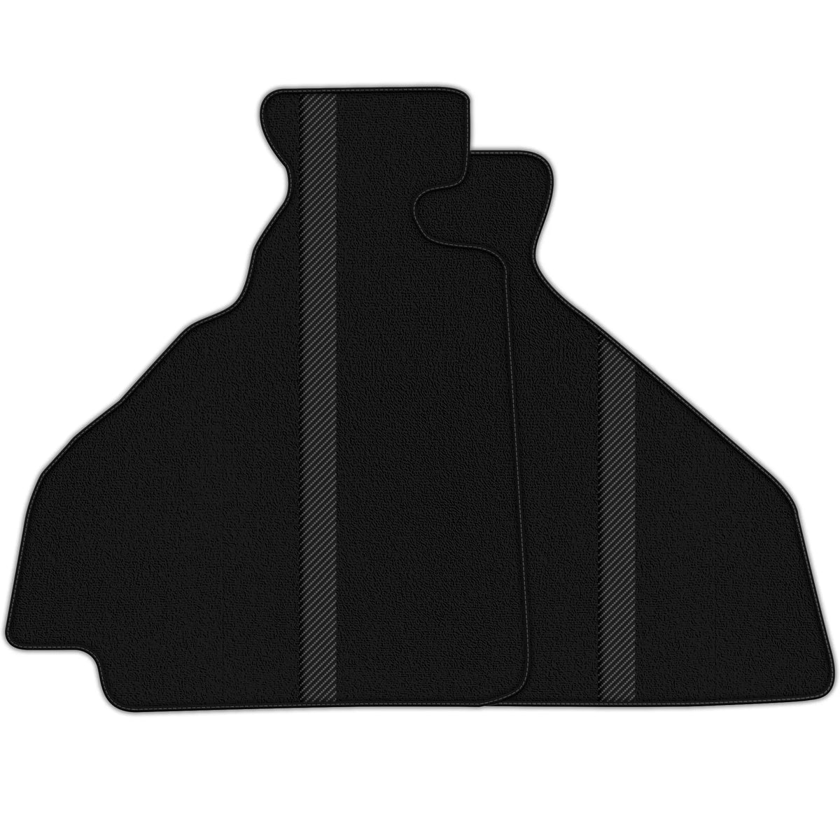 Black Floor Mats with Leather Line for Ferrari 348 TS (1989-1995) - Various Colors