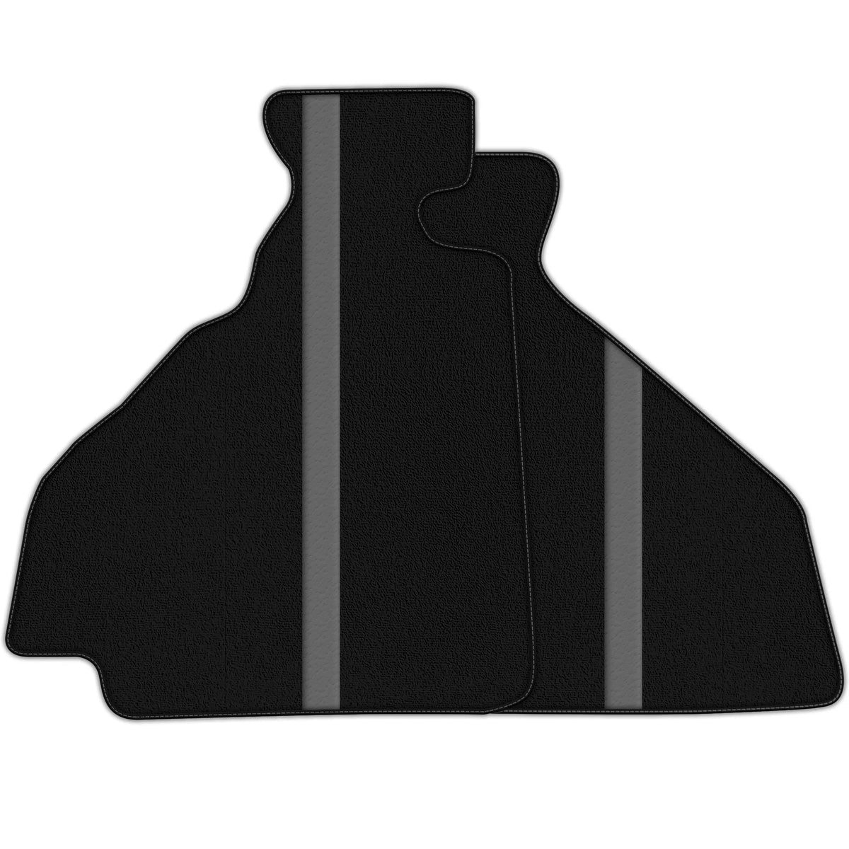 Black Floor Mats with Leather Line for Ferrari 348 TS (1989-1995) - Various Colors
